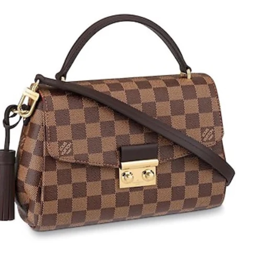EXCELLENT LOUIS VUITTON Damier Ebene Croisette w/ 🧾RECEIPT - Picture 2 of 3